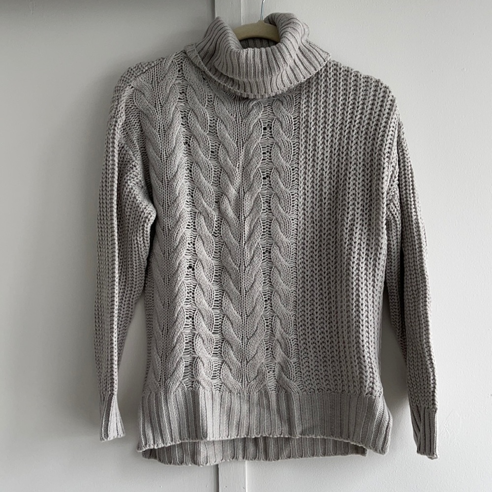 Brave Soul London Gray Cable Turtleneck UNWORN